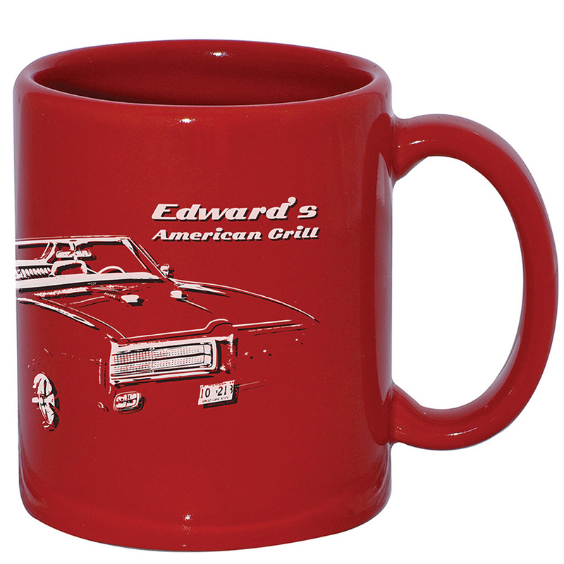 Red Ceramic USA Mug