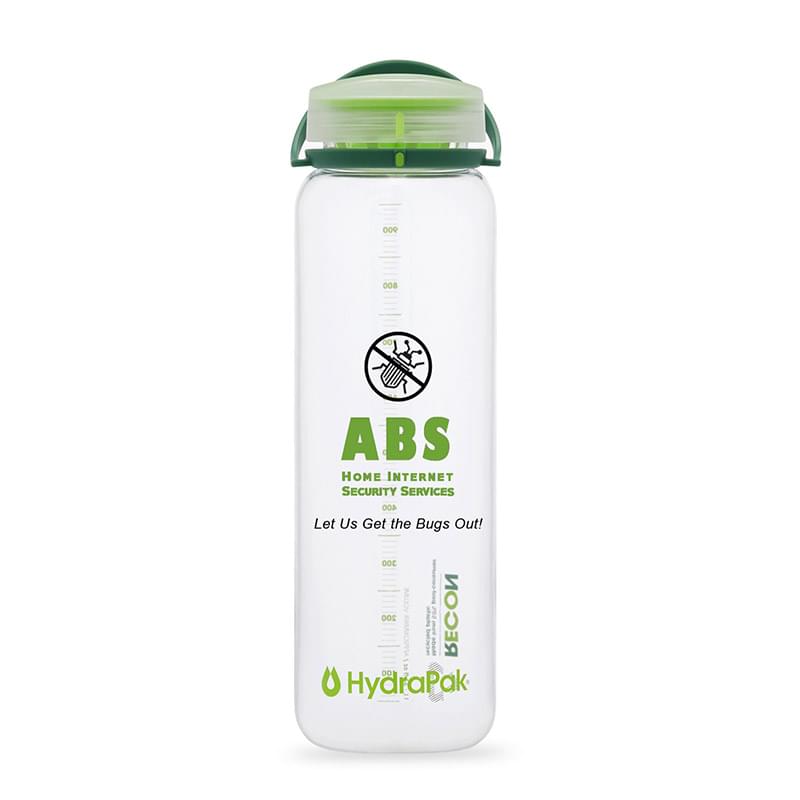 HydraPak RECON Bottle 32 oz Clear/Evergreen/Lime