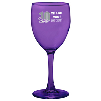 Cathedral Glass Wine Glass Amethyst