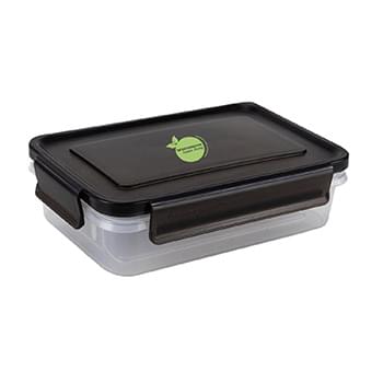 Meal Container Clear/Black Lid